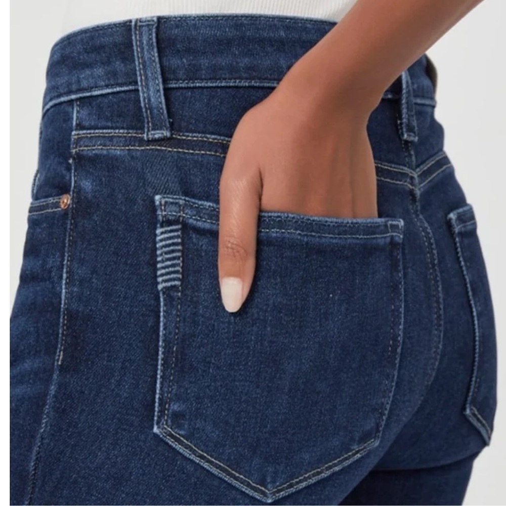 NWT Paige Verdugo Mid Rise Ultra Skinny Jeans Dark Indigo Wash - Picture 4 of 4